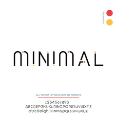Fototapete - modern and minimal design Letters and numbers for logo and headline design. Isolated on white background