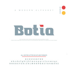 Fototapete - modern and minimal design Letters and numbers for logo and headline design. Isolated on white background