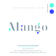 Fototapete - modern and minimal design Letters and numbers for logo and headline design. Isolated on white background