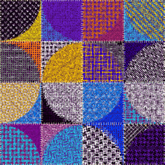 Poster - Imitation of a texture of rough canvas. Seamless pattern.