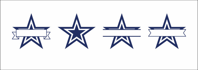 Wall Mural - dallas star. star icons. vector symbols star isolated on white background. design template.