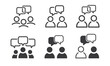 © yana - Speaking people, icon, vector. Chat, dialog bubble.