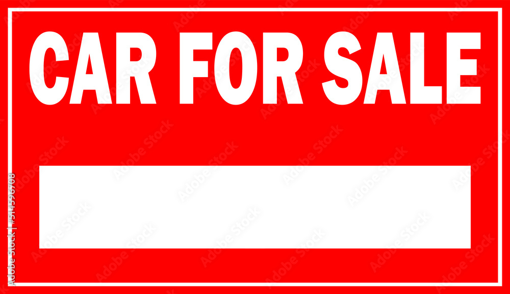 Car for sale sign vector Stock Vector | Adobe Stock car-for-sale-sign-vector-stock-vector-adobe-stock