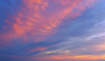 Wall Mural - beautiful summer sunset dramatic sky