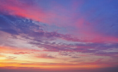 Wall Mural - beautiful summer sunset dramatic sky