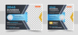© Pavel - Marketing Strategies live webinar banner invitation and social media post template, Business webinar invitation design template
