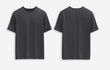 Template/mockup Oversize T-shirt Black  Short sleeve  3d rendered