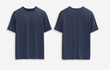  T-shirt Navy Short sleeve oversize template/mockup 3d rendered