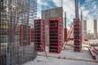 Panel formwork at the construction of a residential building.