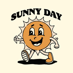 sun mascot illustration