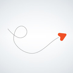 Poster - Minimalistic Airplane dotted path, aircraft tracking, trace or road vector illustration for infographic design. Stock vector illustration isolated on white background.
