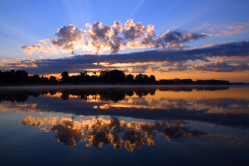 Wall Mural - reflection sunrise