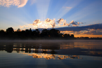 Wall Mural - reflection sunrise