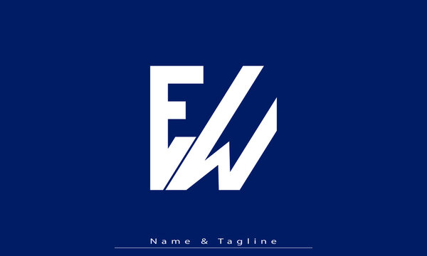 Alphabet letters Initials Monogram logo EW , WE
