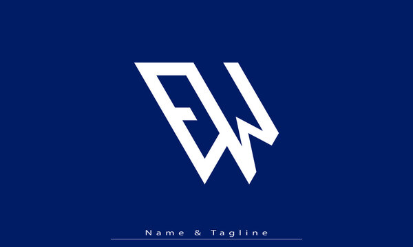 Alphabet letters Initials Monogram logo EW , WE