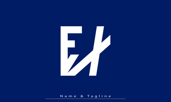 Alphabet letters Initials Monogram logo EX , XE