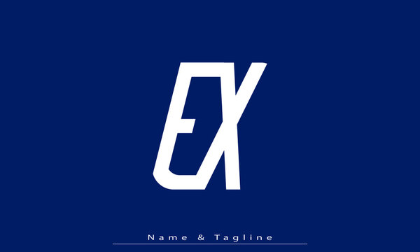 Alphabet letters Initials Monogram logo EX , XE