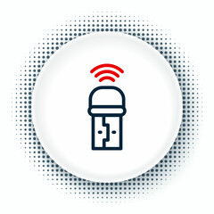 Poster - line usb wireless adapter icon isolated on white background. colorful outline concept. vector