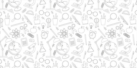 Simple pattern on a transparent background on the theme of , school, learning, education.