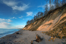 Steep Sandy Baltic Sea Coast At Jurkalne, Latvia.