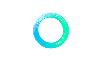 Fototapete - Letter O Logo gradient circle brush vector