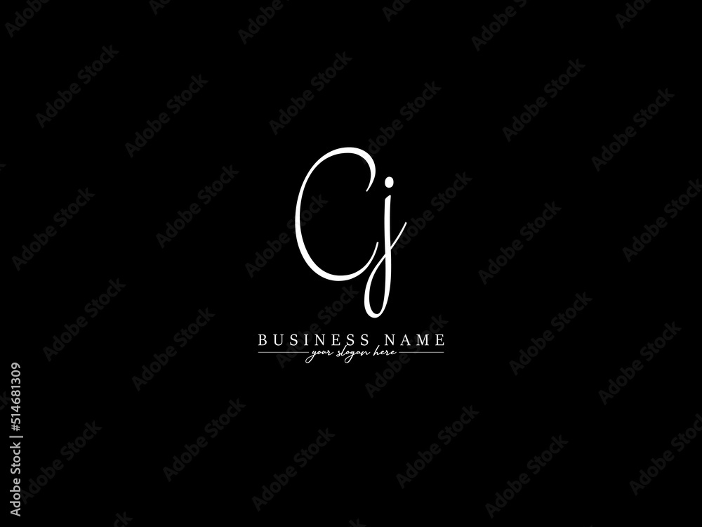 Premium CJ Signature Fashion Logo, Signature Cj jc Letter Logo Icon ...
