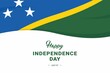 Solomon Islands Independence Day. Vector Illustration. The illustration is suitable for banners, flyers, stickers, cards, etc.