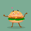 comida, hamburguesa, hamburguesa animada, lonchería, comida rápida, comic, burgers, lovefood, food, delivery, ilustracion  