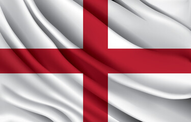 Wall Mural - england national flag waving realistic vector illustration