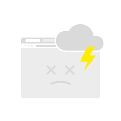 Poster - failed to load, error page 404 concept illustration flat design vector eps10. modern graphic element for landing page, empty state ui, infographic, icon