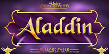 Golden Magical Aladdin Vector Editable Text Effect Template