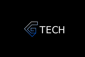 Wall Mural - simple tech letter g modern logo design template