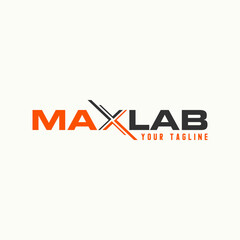 Poster - Simple but unique letter or word X in MAXLAB sans serif font image graphic icon logo design abstract concept vector stock. Can be used as symbol related to sport or monogram