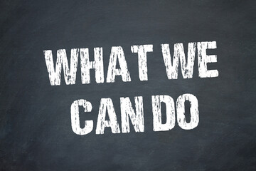 Wall Mural - What we can do