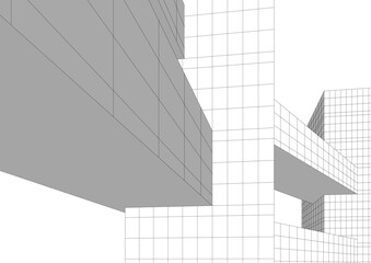 modern architecture vector 3d illustration