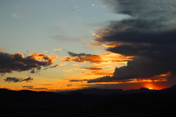 Wall Mural - sunset over moran