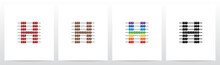 Abacus Forming Letter Logo Design H