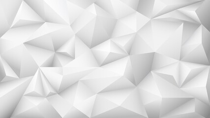 Poster - White crystalline 3d background with polygons