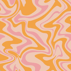 groovy hippie retro seamless pattern. disco wavy marble background for trendy funky prints. trippy p