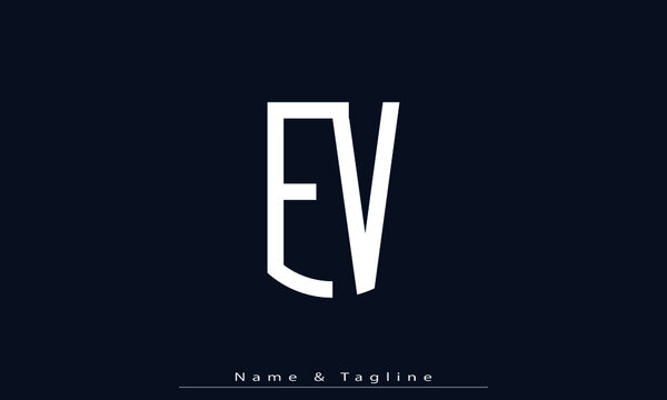 Alphabet letters Initials Monogram logo EV , VE