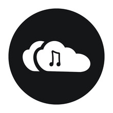 Cloud Music vector icon

