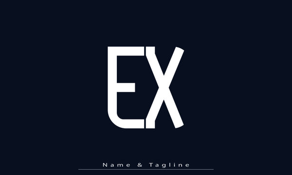 Alphabet letters Initials Monogram logo EX , XE