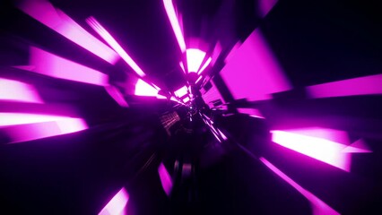 Wall Mural - Flying through a high speed futuristic tunnel.