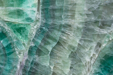 Green Fluorite semi precious stone, natural texture in unique green color.