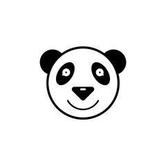 Wall Mural - Cute panda face vector illustration.