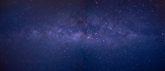 Wall Mural - astrophotography of visible milky way galaxy. stars, space, nebula and stardust at a starry night sk
