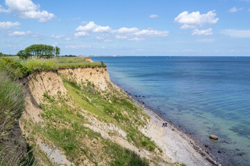 cliffed coast at the Baltic Sea in Schönhagen, Germany