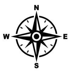 Wall Mural - nvis38 NewVectorIllustrationSign nvis - compass vector sign . simple silhouette . travel symbol . black transparent wind rose icon . AI 10 / EPS 10 . g11324