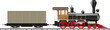 Vintage steam locomotive and wagon 