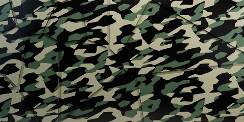 Poster - abstract camouflage background with cracks. 3d illustration. 3d render